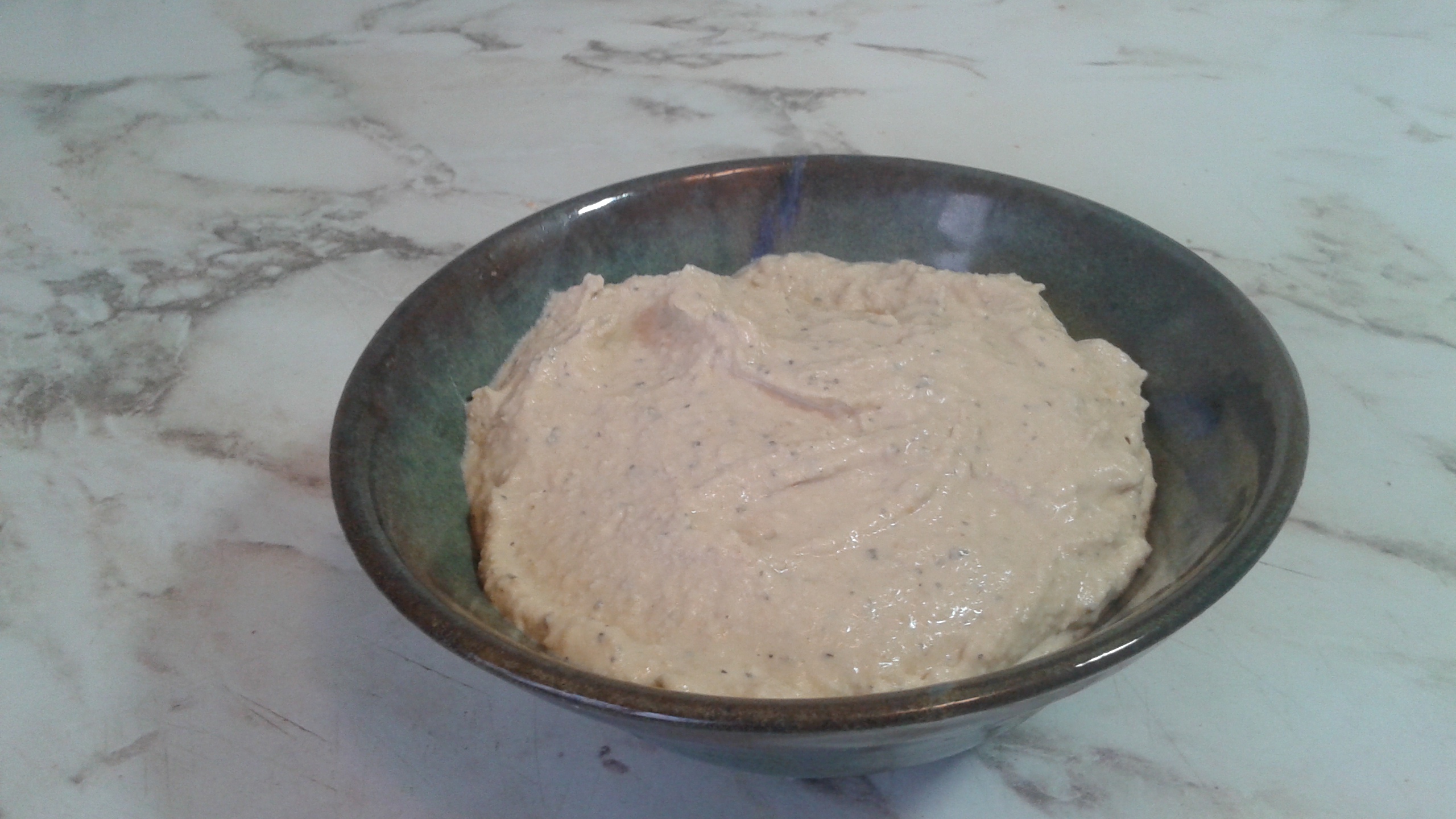 A pic of one of the healthy snack recipes, hummus