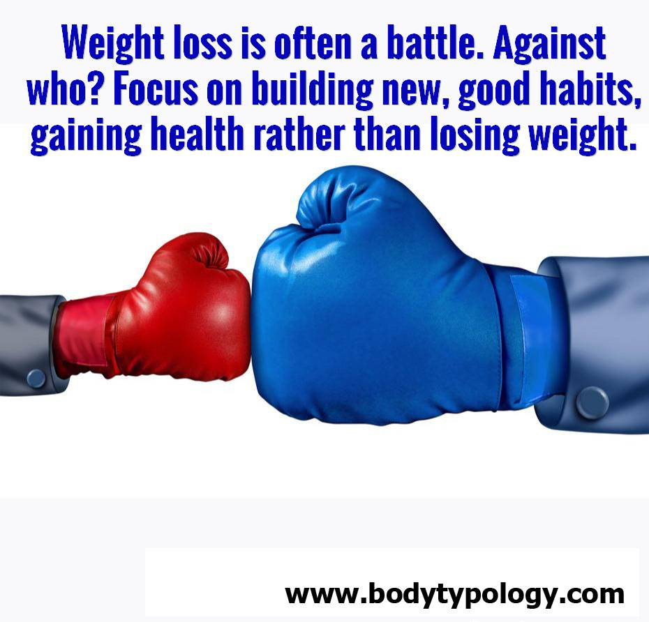 Best weight loss plan showing that weight loss should not be a battle, with 2 boxing gloves