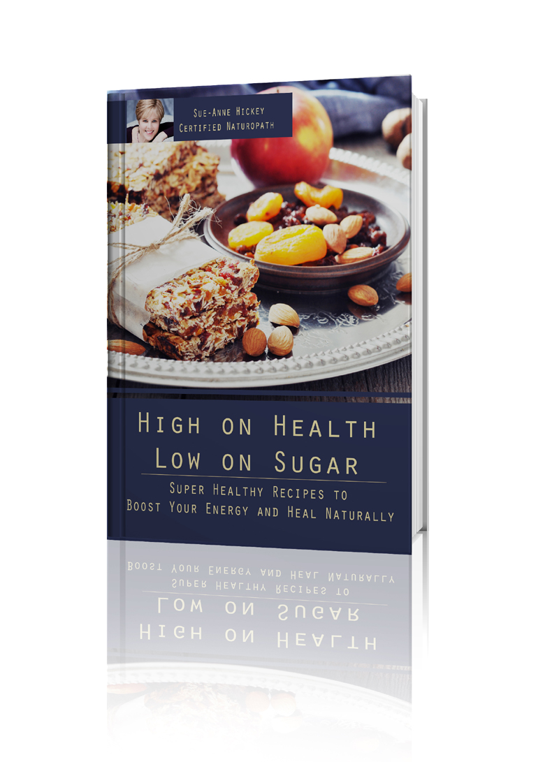 A pic of one of where to get more  healthy snack recipes, the author's cook book