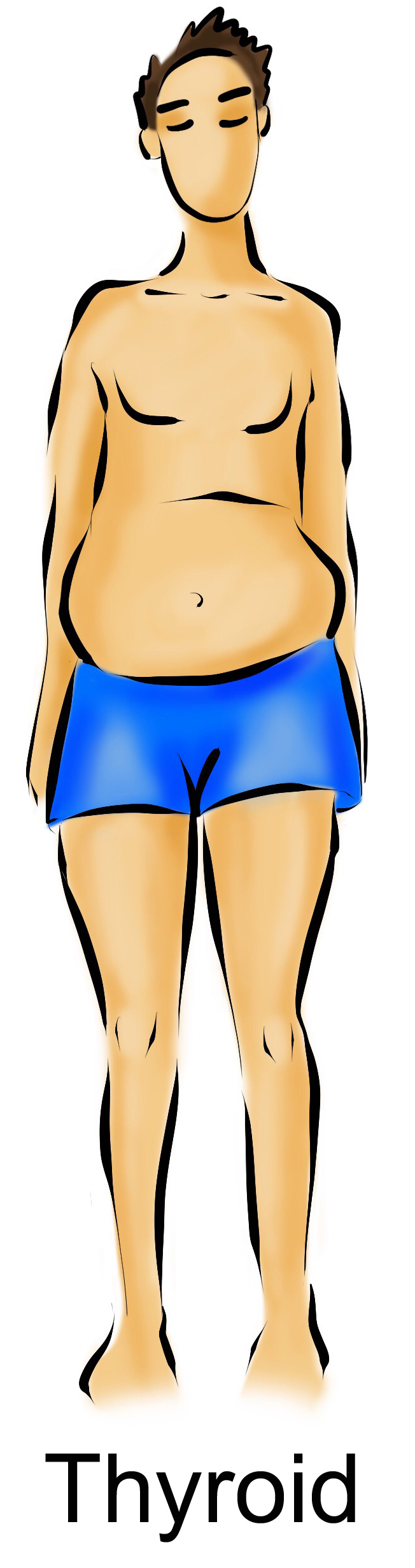 pic of the thyroid type man a skinny body type