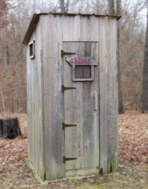 pic of an outhouse for your constipation home remedy