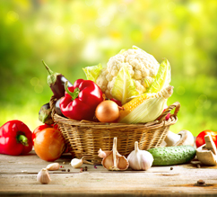 pic of a basket of vegetables for your healthy diet plan