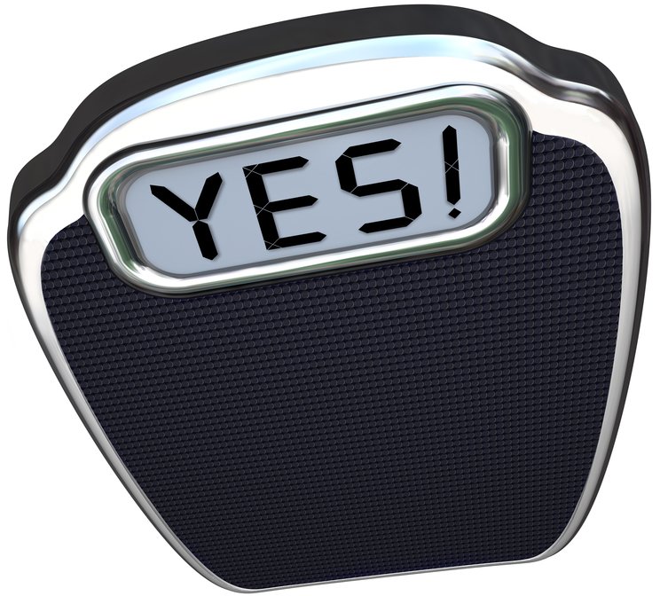 a scale with the word yes on it, what happens when you answer the question, what is my body type