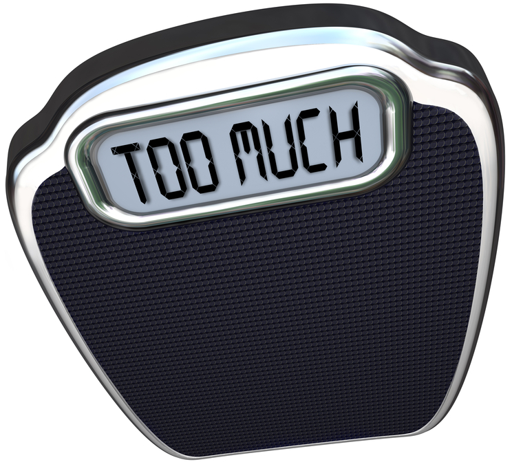 pic of a bathroom scale saying too much, to help you figure out your best weight loss foods