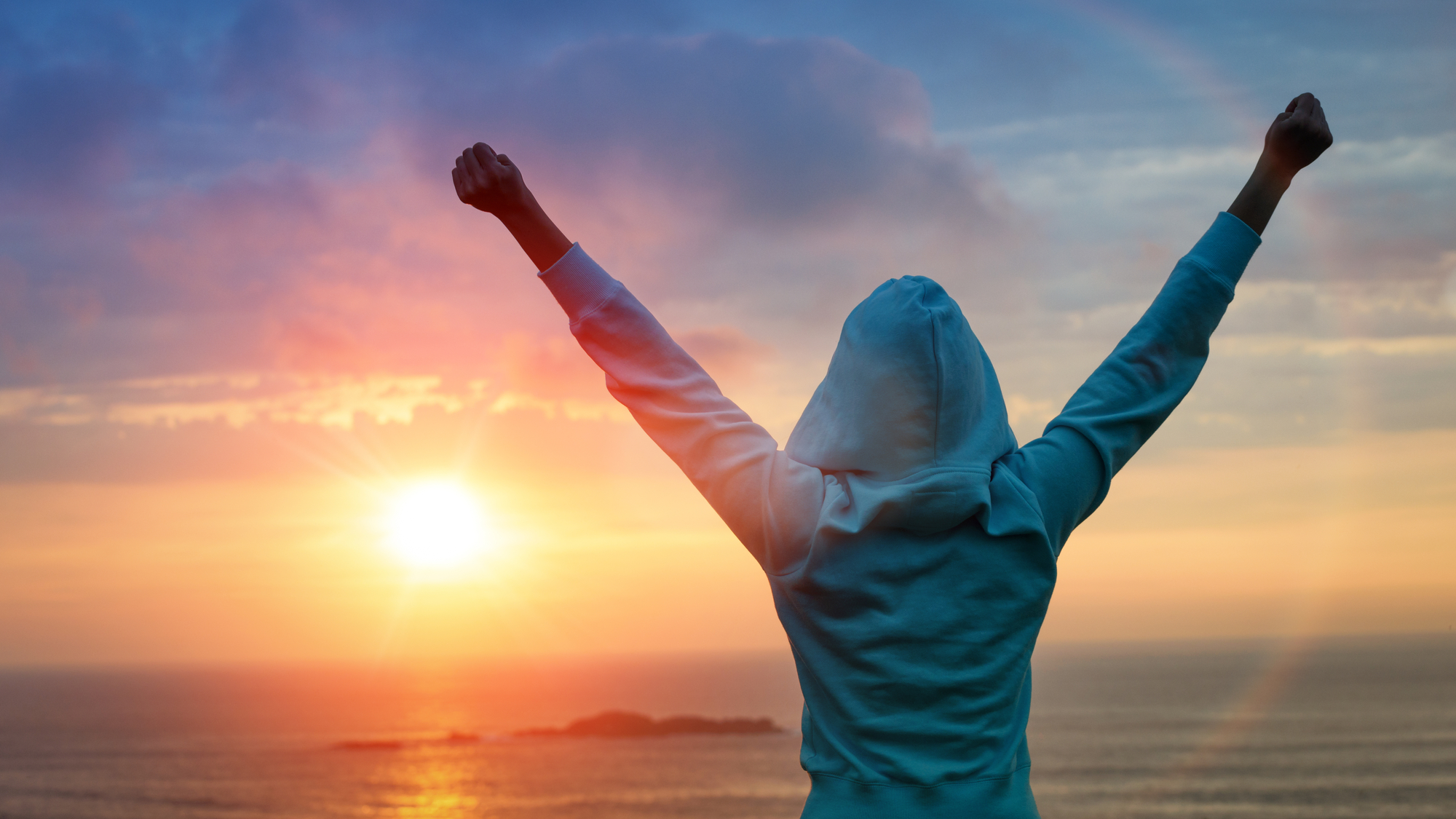 pic of happy woman cheering