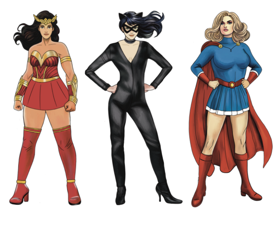 Illustration of the three body types used in the Bodytypology online weight loss support group